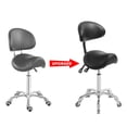 thumbnail image 3 of Silla con ruedas Saddle Stool con respaldo Antlu Black, 3 of 7
