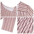 thumbnail image 6 of UVN Summer Square Neck Blouses for Women 3/4 Sleeve Shirt Ladies Dressy Casual Button Tunic Tops, 6 of 9
