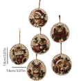 thumbnail image 3 of 6-Pack DIY Christmas Cat Ornaments Kit, Pearl Sticker Art Craft Set for Kids & Adults, 3D Embossed Holiday Tree Decorations with Hanging Rope, Fun Family Activity & Gift Idea, 3 of 4