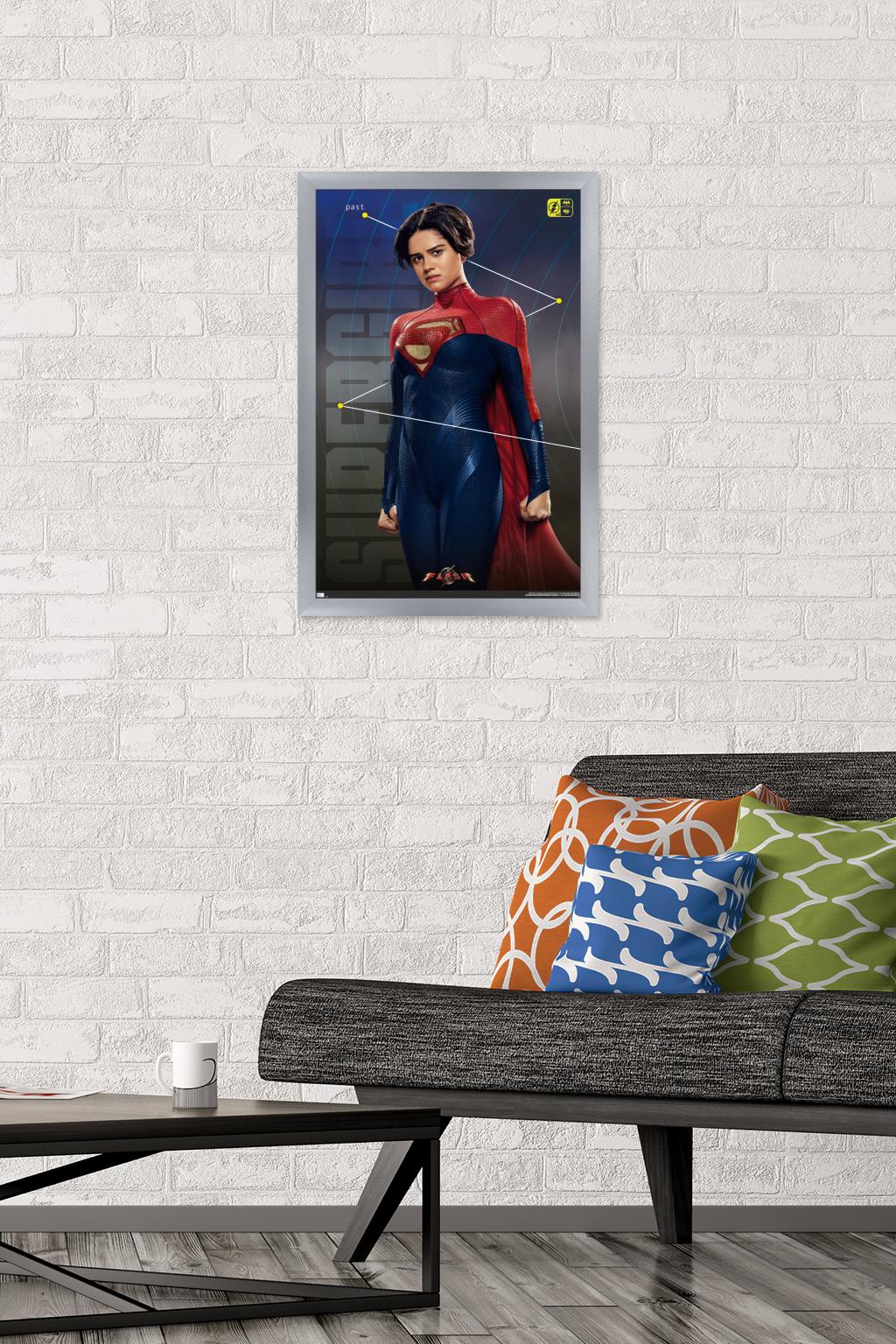 DC Comics Movie The Flash Supergirl Triptych Wall Poster, 14.725