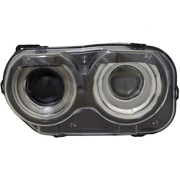 Left Driver Side Halogen Headlight Assembly - with Bulbs - Compatible with 2015 - 2019 Dodge Challenger 2016 2017 2018 2020