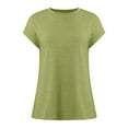 thumbnail image 6 of Womens T Shirts Blouses Short Sleeved Solid Color Crew Neck Covered Sleeve Womens Golf Shirt, 6 of 6
