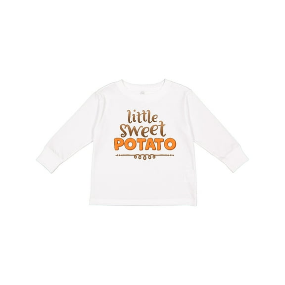 Inktastic Thanksgiving Little Sweet Potato Boys or Girls Long Sleeve Toddler T-Shirt