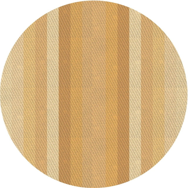 Ahgly Company Tapis d'Intérieur Ronds Transitionnels Orange Lavables à la Machine, 4 Pieds Rond