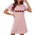 thumbnail image 4 of WJHWSX Womens Nightgown,Nightgowns for Women,Moisture Wicking,Comfort Fit,Printed,Pink,S(US:4), 4 of 5