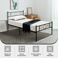 Gymax Twin XL Metal Platform Bed Frame Heavyduty Steel Slat Support