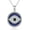 Blue-Evil Eye Jewelry, variant on Evil Eye Pendant Necklace for Women 925 Sterling Silver Greek Protection Jewelry with Blue Sapphire and Black Cz Amulet Gift