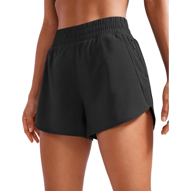 Shorts CRZ YOGA Dolphin 3" Cintura Alta Secado Rápido Negro XL
