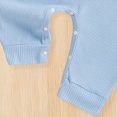 thumbnail image 5 of HCNTES Baby Boy Winter Clothes Newborn Baby Boy Outfit Fall Winter Clothes Solid Plain Long Sleeve Romper Jumpsuit Overall Pants Hat Set, 5 of 7