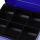 thumbnail image 3 of Caja de acero inoxidable para guardar monedas y billetes, con compartimentos, 15 cm Azul, 3 of 8