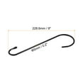 thumbnail image 2 of Unique Bargains 9' S Shaped Hooks, 6 Pack Multipurpose S Hanging Hooks, Black, 2 of 5