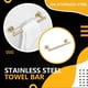 thumbnail image 5 of Toallero de acero inoxidable Wosthever de 30cm barra individual para toallas de ducha oro, 5 of 6