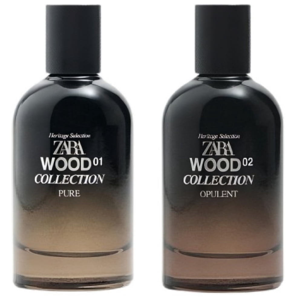 Zara Wood Collection 01 & 02 Perfume Unisex EDP Set 2x 100ML (3.38
