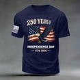 thumbnail image 4 of 250th Anniversaryth Anniversary T Shirt Mens 250Th Anniversary Printed Men's Casual Polo T-Shirt 250 Years of Freedom Shirt American Flag Patriotic Clothes (Dark Blue,XL), 4 of 5