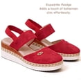 thumbnail image 5 of CHICVOMEY Casual Wedge Heels for Women Sandals Clogs for Women Platform Sandals with Adjustable Elastic Ankle Strap, 5 of 9