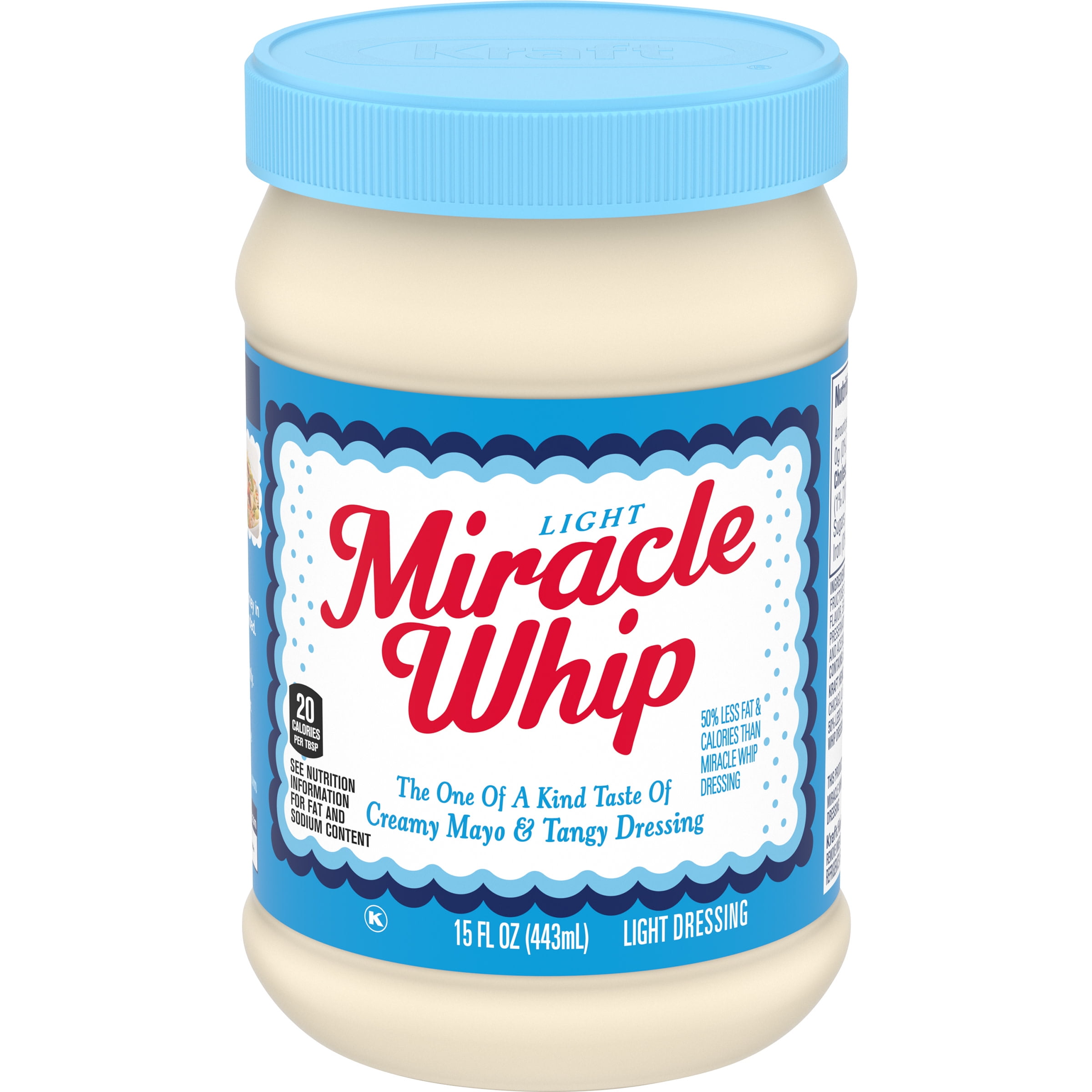 Miracle Whip Light Dressing, 15 fl oz Jar