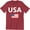 Red, variant on United State Of America Patriotic American Flag Political Men's T-Shirt
