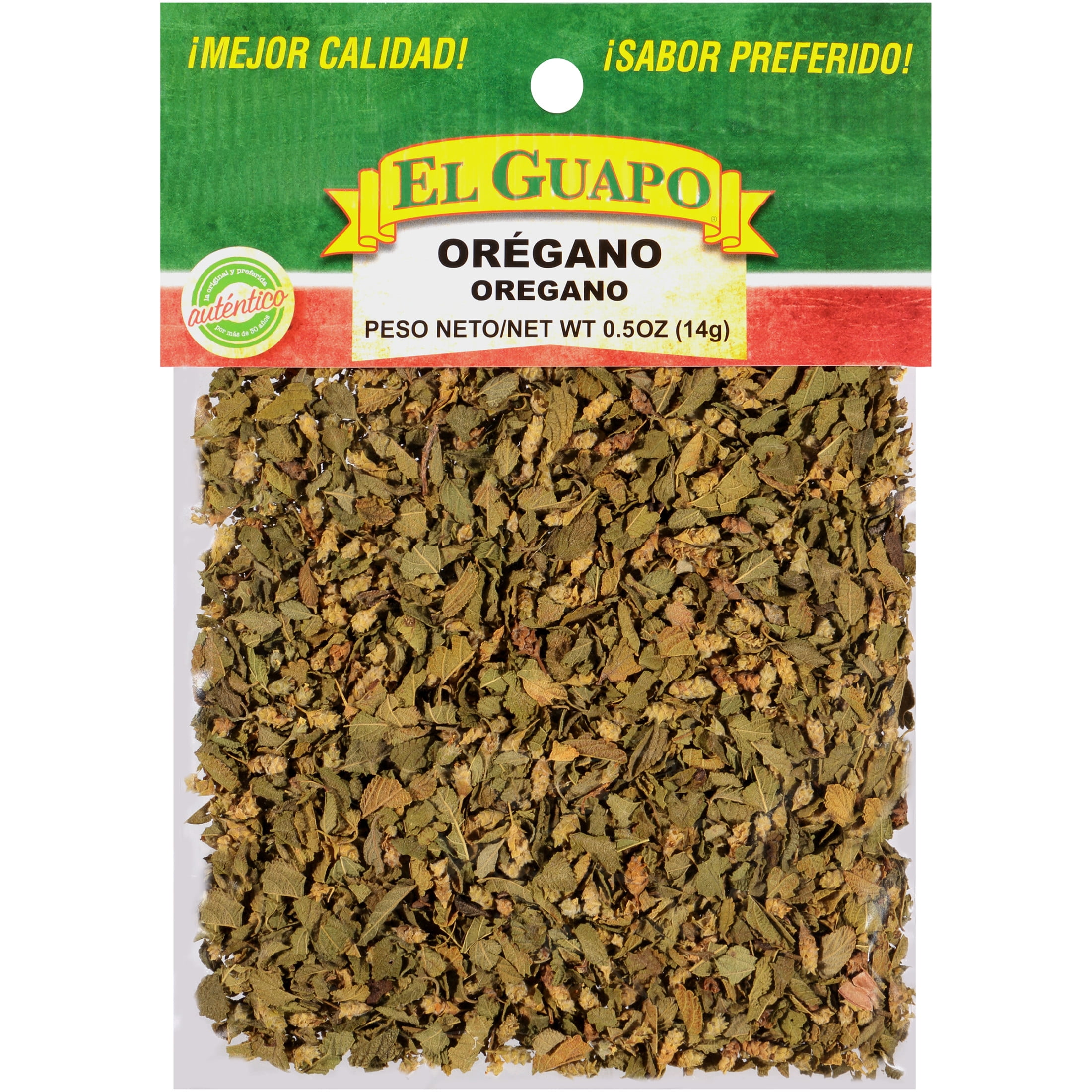 (7 pack) El Guapo No Artificial Flavors Whole Oregano Oregano Mexican Whole, 0.5 oz Bag