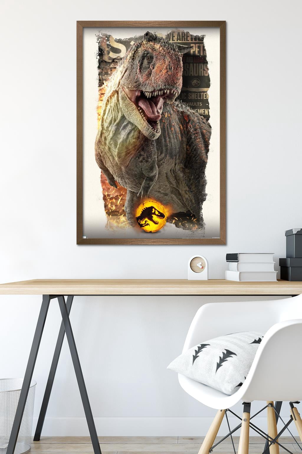 Jurassic World: Dominion - Carnotaurus Focal Wall Poster, 22.375" x 34" Framed
