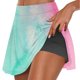 thumbnail image 2 of Jacenvly - Faldas deportivas para mujer, informales, de verano, con estampado de degradado, plisadas, de tenis, elásticas, atléticas, para yoga, de dos piezas, suaves y satinadas, color verde, 2 of 7