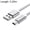 Silver, variant on 5 PCS Mini USB to USB A Woven Data / Charge Cable for MP3, Camera, Car DVR, Length:0.25m 0.25m