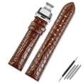 thumbnail image 3 of Correa de piel de cocodrilo para reloj Longines Master Omega con cierre de mariposa para hombre y mujer, 12, 14, 16, 18, 20, 22 y 24 mm, 3 of 5