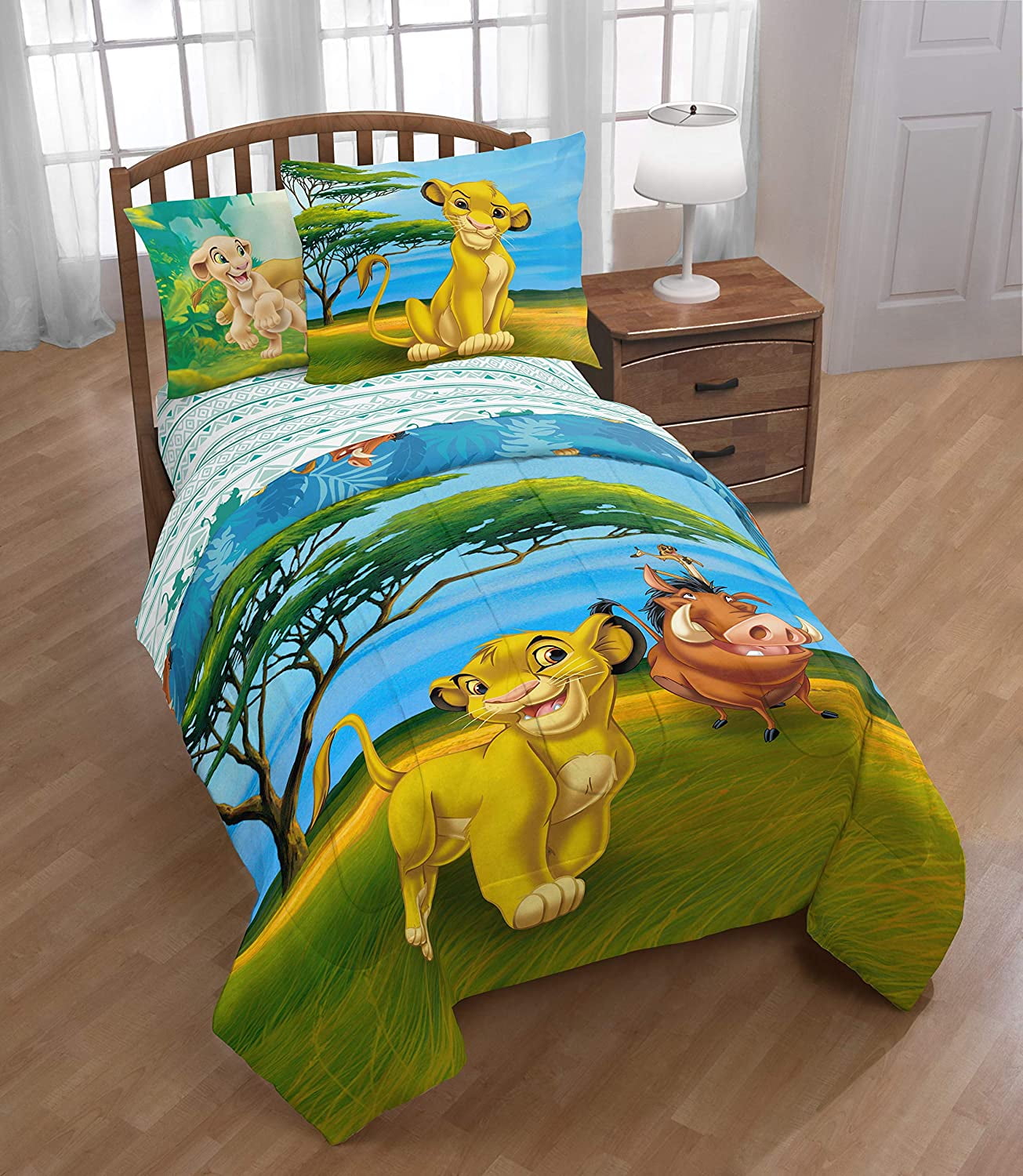 Lion King Simba, Nala, Timon, Pumba Kids Full Comforter, Sheets & BONUS