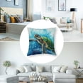 thumbnail image 5 of Acheng Coastal Turtle Throw Pillow Covers Nautical Beach Pillow Case Sea Turtle Decorative Couch Watercolor Art Cushion Cover for Bed Living Room Sofa 22x22in, 5 of 7