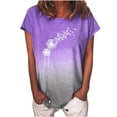 thumbnail image 1 of Machine d'Impression de T-Shirts Mode Femme Décontracté Col Rond Blouse d'Impression T-Shirt à Manches Courtes Hauts d'Été, 1 of 4