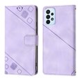 thumbnail image 2 of Tarise Phone Case for Samsung Galaxy A32 5G Case, Premium PU Leather Card Holder Wrist Strap Magnetic Closure Flip Stand Function TPU Interior Book Cover for Samsung A32 5G Wallet Case, Purple, 2 of 7