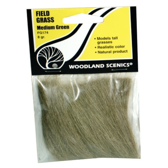 Woodland Scenics Field Grass Groundcover, Medium Green