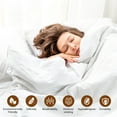 thumbnail image 3 of Superior Cotton Linen Blend White Duvet Set, Full/ Queen, 3 of 5