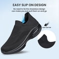 thumbnail image 4 of AMANSSE Mens Walking Shoes Non Slip Running Shoes Breathable Workout Shoes Lightweight Breathable Casual Work Sports Gym Shoes All Black Size 7, 4 of 7