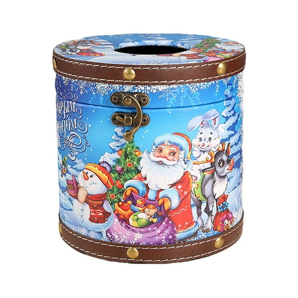 Roll Box Round Tissue Box Tissue Paper Holder Paper Towel Holder for Bathroom Desk Tissue Holder Desktop Tissue Case Toilet Paper Holder Tissue Container Toilet Paper Storage