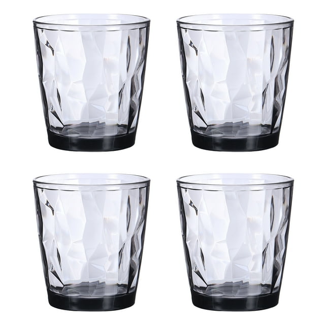 Vasos de acrílico de 10oz Uxcell, 4Pack, vasos reutilizables de plástico para el hogar y al aire libre, Gris