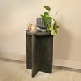 thumbnail image 3 of Creative Co-Op Paulownia Wood Round Accent Table, Black, 3 of 7