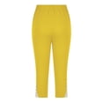 thumbnail image 6 of TIREOW Girls Cropped Leggings Solid Color Stretch Snug Fitting Long Pant Leggings 3/4 Length Pants High Waist Sports Yoga Tight Pants, 6 of 7