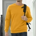 thumbnail image 6 of Sherpa Lined Sweatshirts for Men Fleece Crewneck Sweatshirt Pullover Warm Shirts for Winter Yellow XL, 6 of 7
