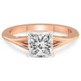 thumbnail image 3 of 1 Carat IGI Certified Princess Shape Lab Grown Diamond Engagement Ring | 14K Rose Gold | Cynthia Split Shank Diamond Ring | FG-VS1-VS2 Quality Friendly Diamonds, 3 of 5