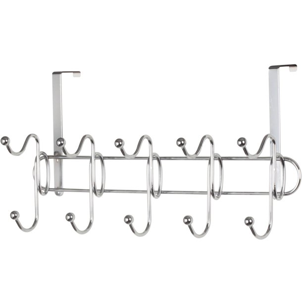 Simplify 10 Hook overthedoor Closet Organizer, Chrome