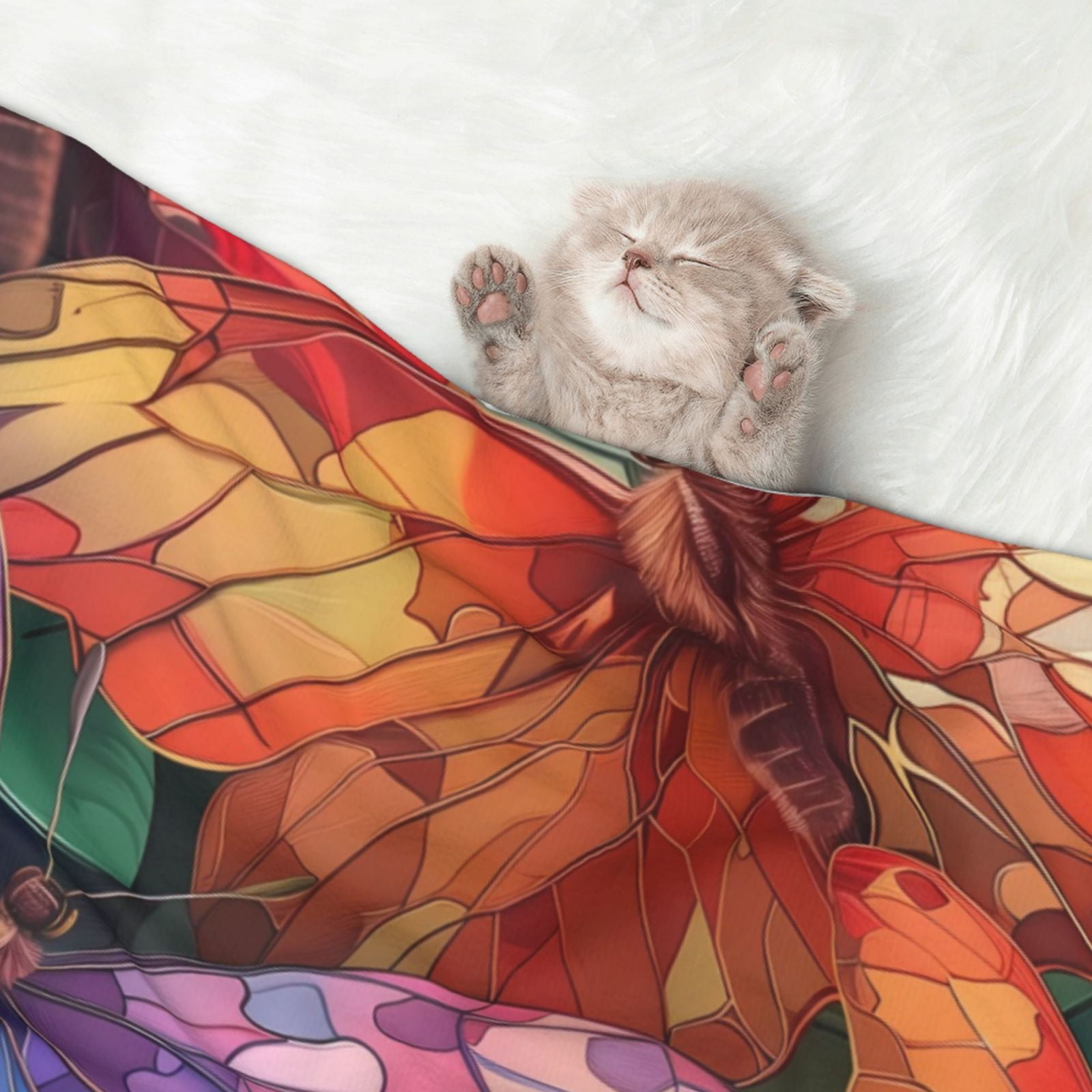 Naloa Colorful Butterfly Cluster Dog Blanket, 3 Sizes Cat Blanket for Indoor Cats Large Medium Small Dog Gifts-Medium