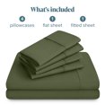 thumbnail image 7 of Bare Home Luxury Bed Sheet Set - Premium 1800 Collection - 6 Piece - Full, Cypress, 7 of 7