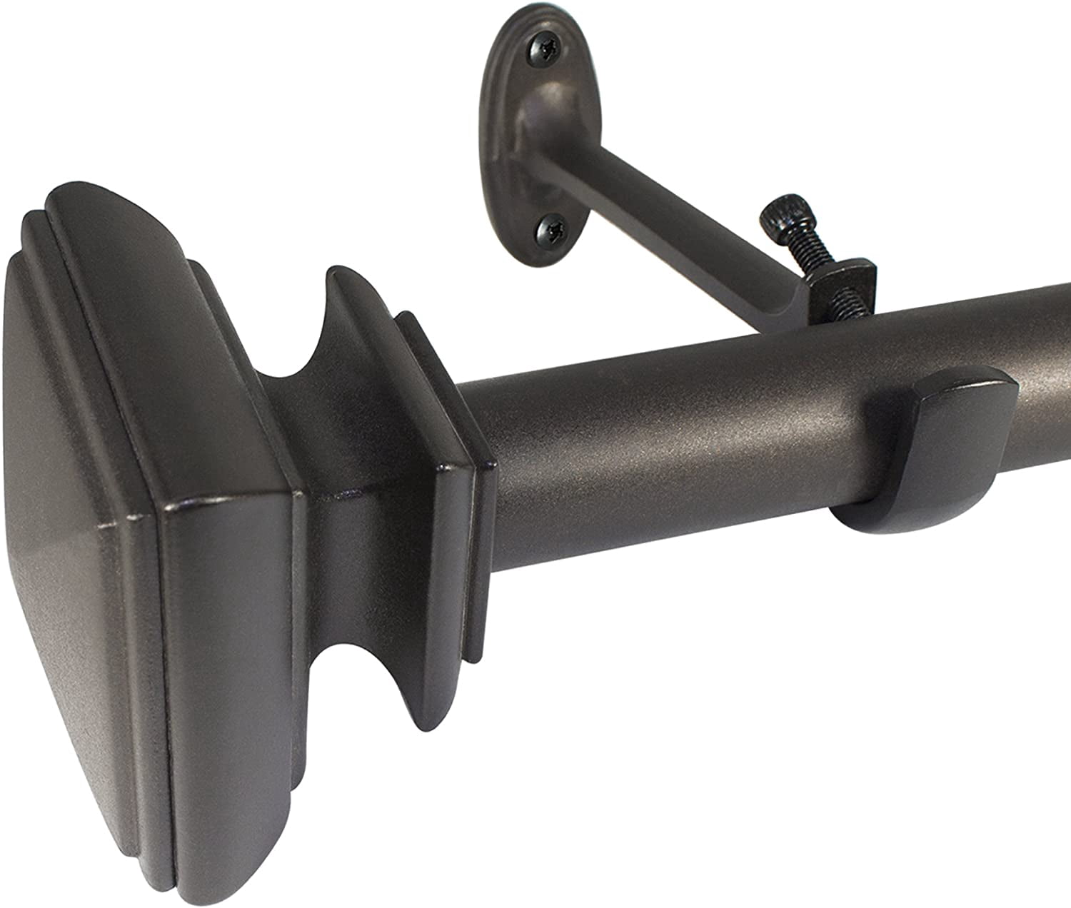 Decopolitan 7/8" Diameter Square Adjustable Curtain Rod Set