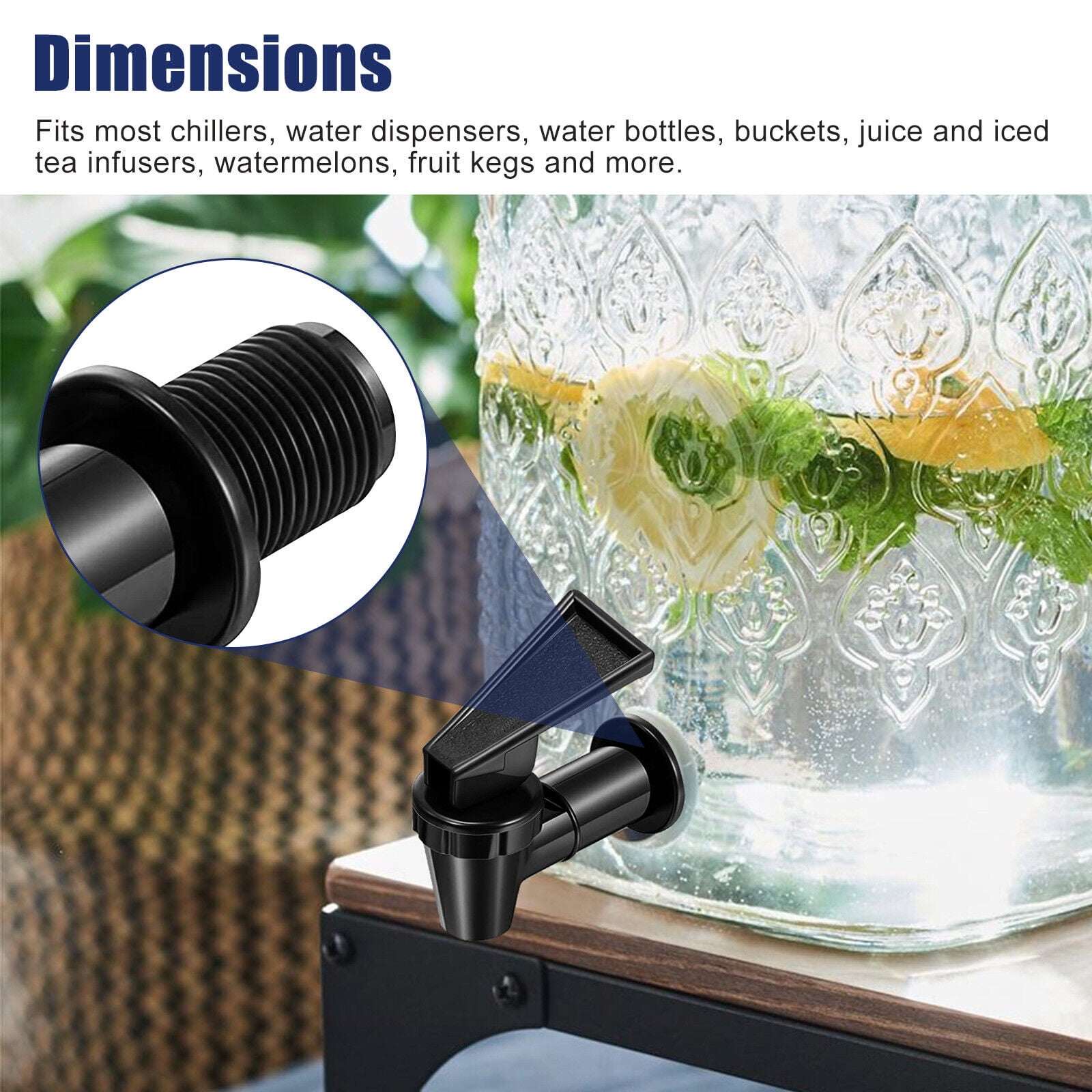 5 Water Spigot Tap Beverage Dispenser Jug Cooler Spout Bucket Bottle
