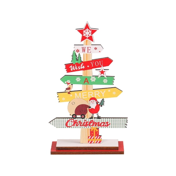Adorno navideño de madera Adorno navideño Regalo de Año Nuevo Navidad tradicional Estilo B