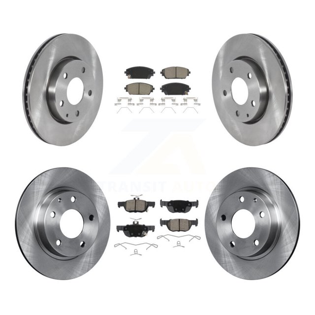 CMX Front Rear Disc Brake Rotors and Ceramic Pads Kit for Car Mazda 3 Sport FWD K8C-103121