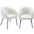 Zesthouse Sherpa Accent Chairs Set of 2, Boucle Fabric Upholstered