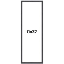 11x37 Rustic Brown Real Wood Picture Frame Width 0.75 inches | Interior Frame Depth 0.5 inches |