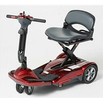 EV Rider Transport Move S21M Manual Folding Mobility Scooter - Lithium Battery Airline Friendly- Lightweight 49 lbs. Total Red, Assorted