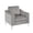 Dark Gray, variant on Vinform Accent Chair, Upholstered Armchair for Livingroom, Corduroy, Beige